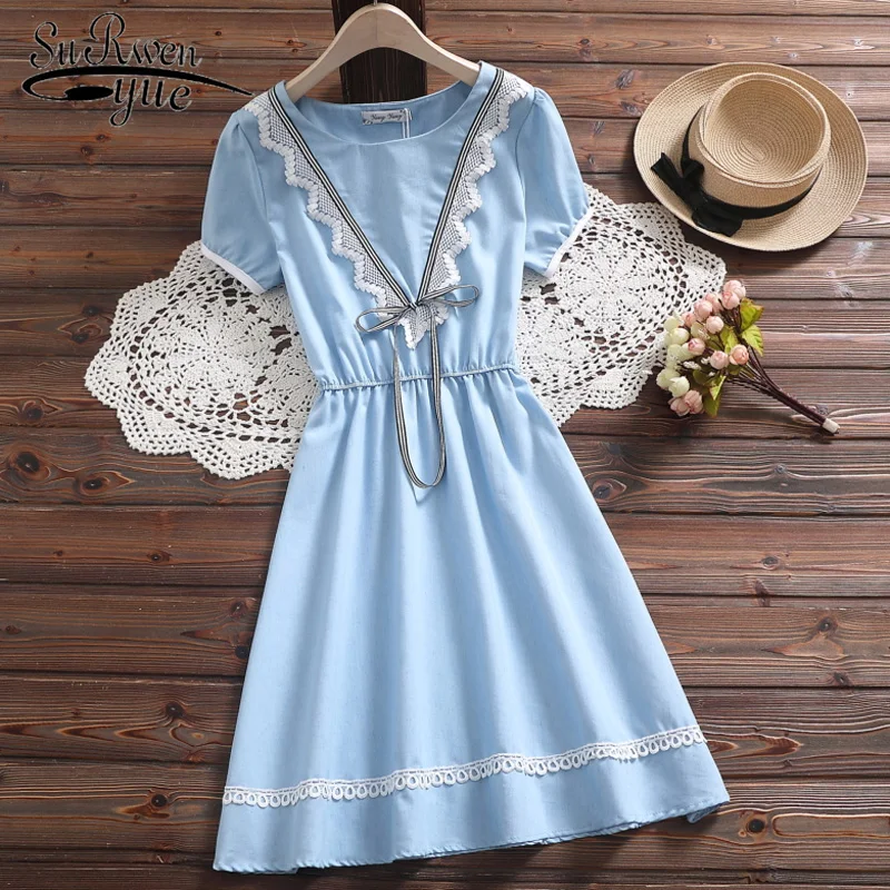 

summer dress 2019 Short sleeve O-neck A-line student dress women vestidos de verano women summer dress vesidos elgantes 4161 50