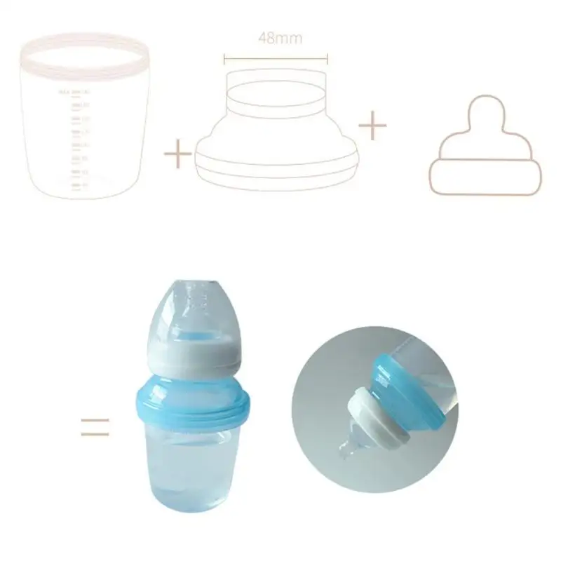 4 pcs Newborn Baby Breast Milk Storage Cup with Transfer Head Infant Safety supplementary Food Container candy Container Tool