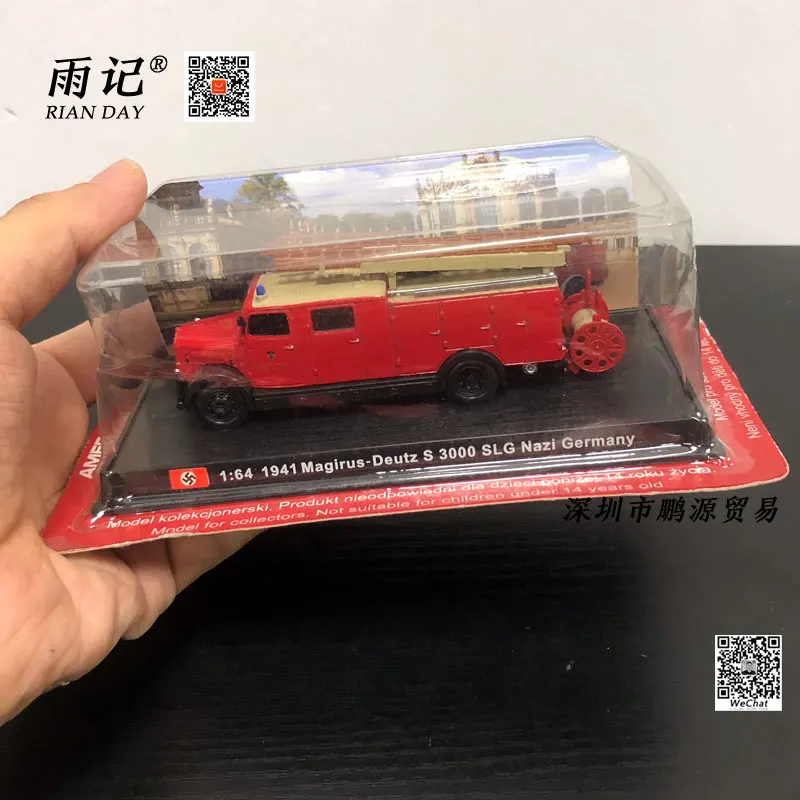 AMER 1/64 строительные игрушки 1941 Magirus deutz S 3000 SLG Германия Fire Engine литая фотоигрушка в