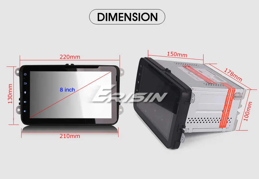 Flash Deal 8" Android 9.0 Pie OS Car DVD Multimedia GPS Radio for Volkswagen Touran 2003-2014 & Tiguan 2007-2015 & T5 Multivan 2010-2013 21