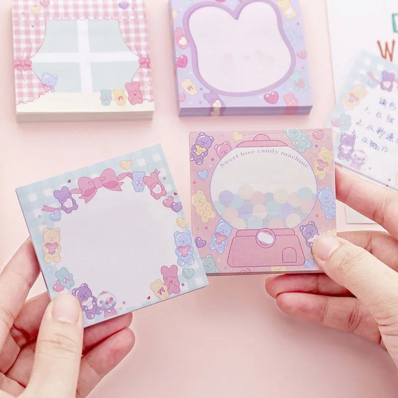 80 страниц милые Kawaii розовые Ins сладкие конфеты машина девушка Липкие заметки