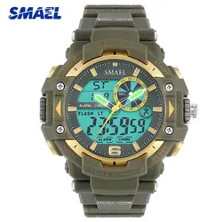 SMAEL бренд военные Для мужчин спортивные часы светодиодный стробоскоп для автомобильной Топ Роскошный хронограф армии Для мужчин s часы