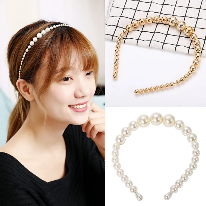 Luxury Big Pearl Headband for Women Elegant Headband Hoop Fashion Girls Headwear Luxury Big Pearl Headband for Women Elegant Headband Hoop Fashion Girls Headwear