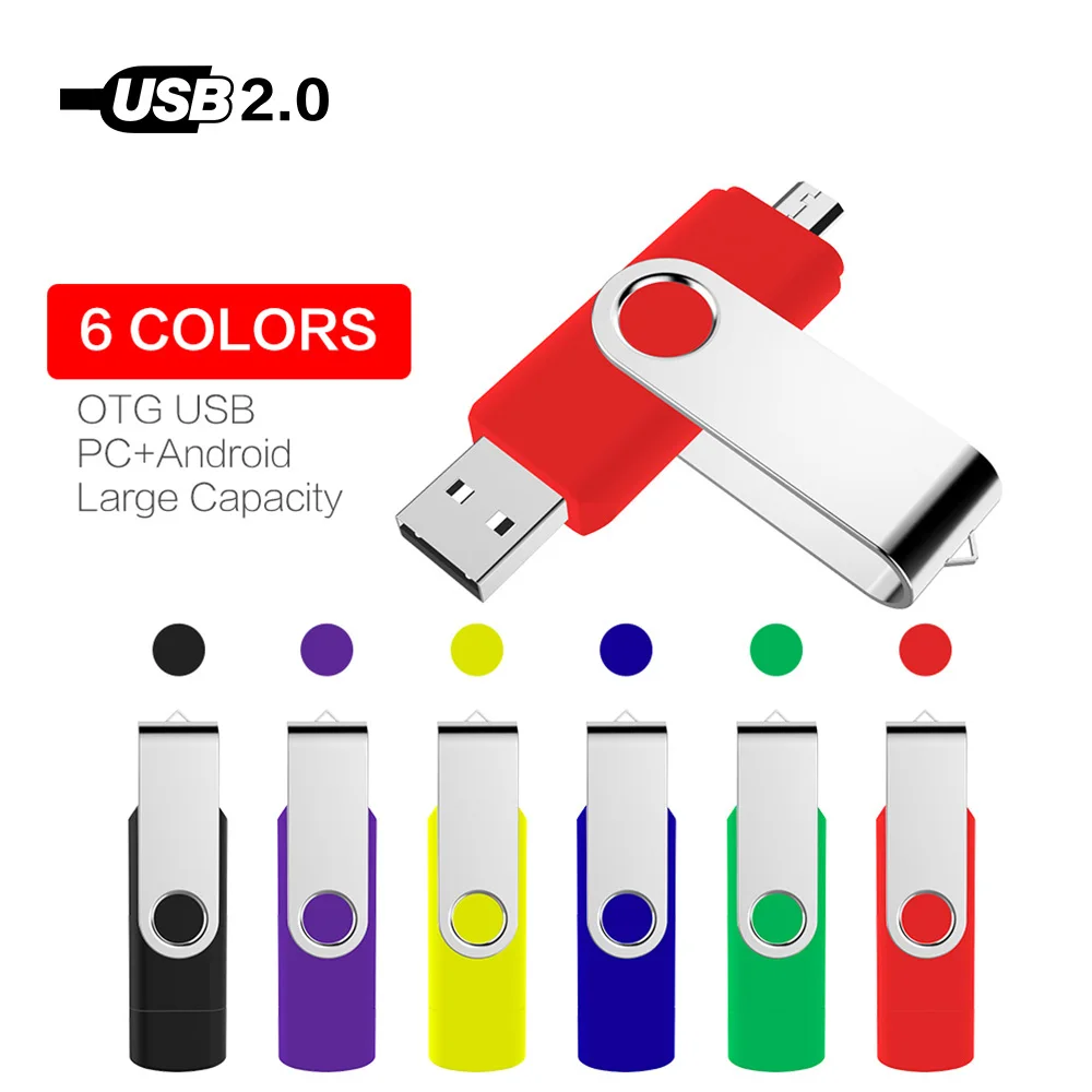 

OTG USB Flash Drive 8GB 16GB 32GB 64GB 128GB Memory Stick Waterproof Smart Phone External Storage