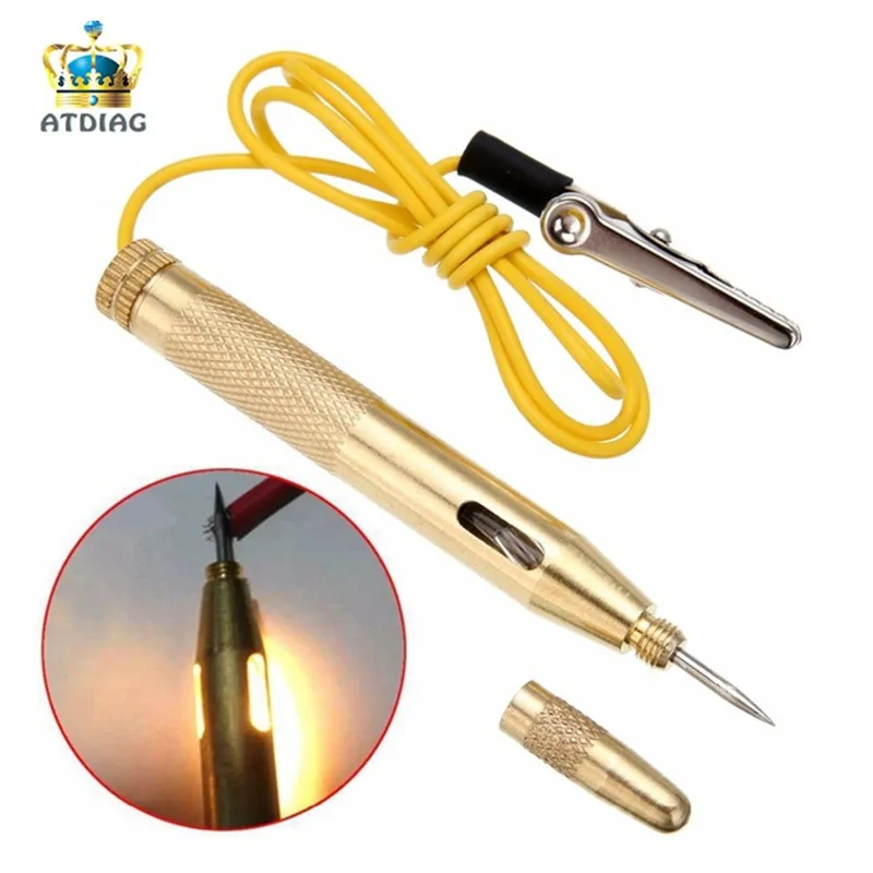 

6V-24V Car Circuit Tester Probe Light System Test Probe Lamp Auto Light Lamp Voltage Test Pen Detector Copper