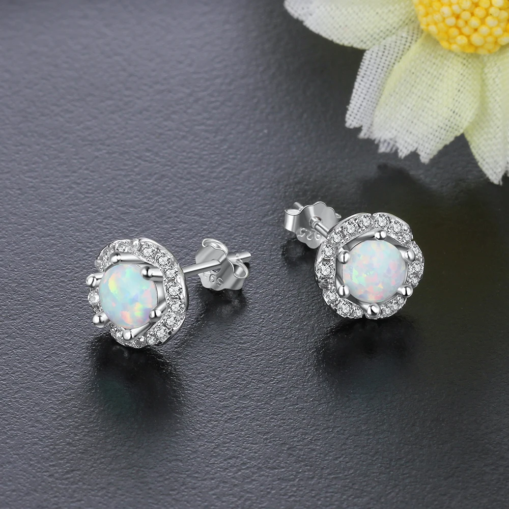 925 Sterling Silver Stud Earrings (8)