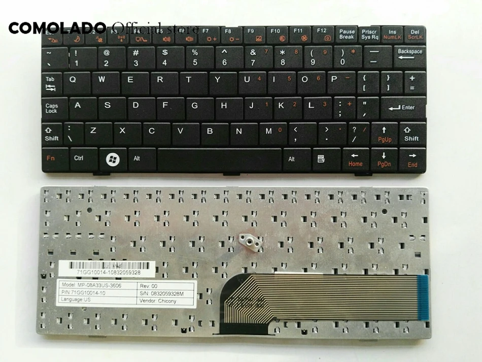 Английская клавиатура для ноутбука EXO Advent 4212 4213 ECS G10 G10L G10IL black US | Компьютеры и офис