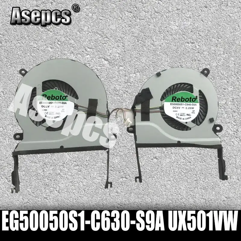 

Asepcs For ASUS UX501J UX501JW UX501VW Laptop CPU FAN EG50050S1-C630-S9A DQ5D518K000 EG50050S1-C640-S9A DQ5D598K002 L+R cooler