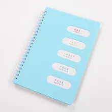 B5 A5 катушки спирали PP канцелярских блокнота повестка книга журнал ежедневник личный дневни канцтовары школьные принадлежности