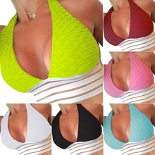 U shaped Tank Bra For Gym Running Shake proof Underwear Push Up Top