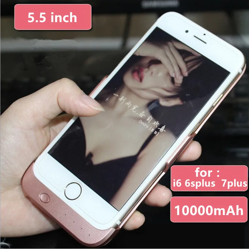 

Wireless 10000mAh Back Clip Battery Charger Power Bank For iPhone 6s 6splus 7plus Mobile Phone Holder Function Power 5.5 inch