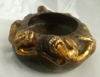 

Pure copper sculpture copper pot decorative house lizard shaped ornament