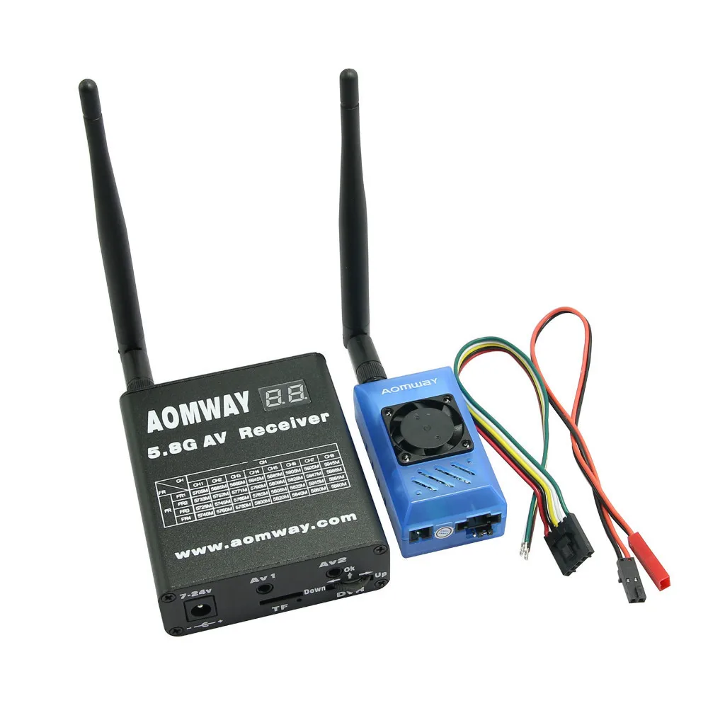 

Aomway 5.8Ghz 1W 1000mW 32CH AV TX RX Transmitter/Receiver w/DVR Recorder function for FPV RC Airplane