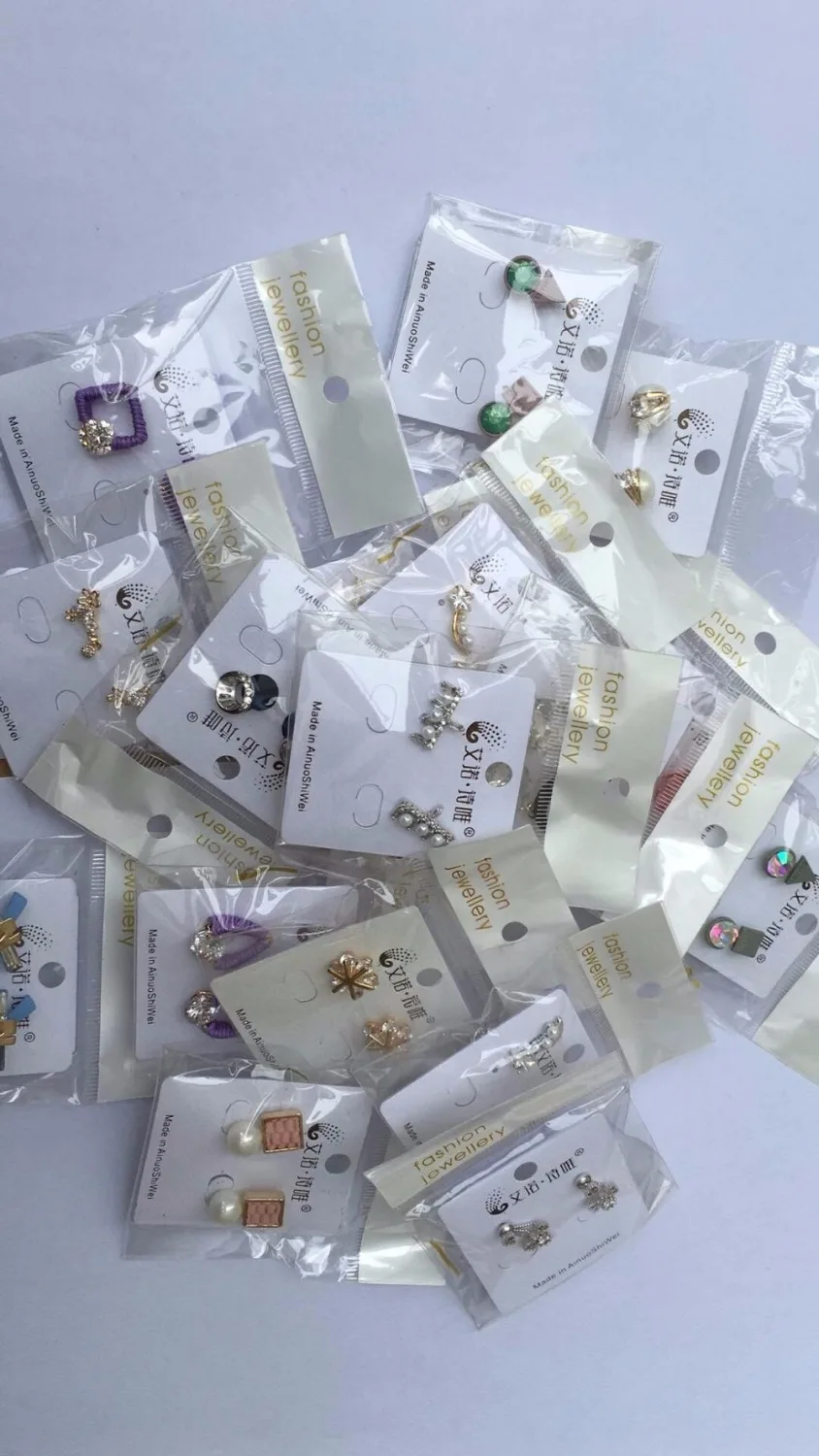 

free shipping !Hot Sale 2017 new arrival ,Korean Fashion Earrings 100 pair mixed lots, 100pair/lot wholesale! BEST