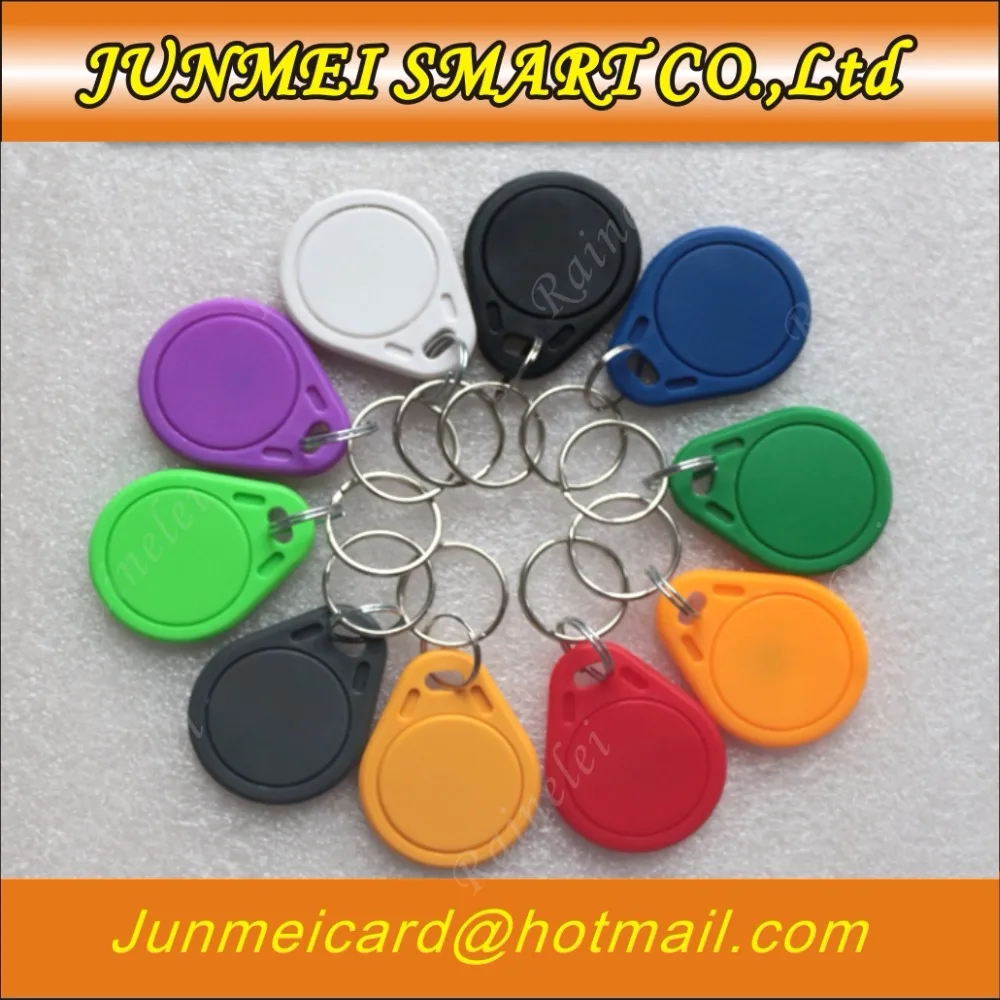

1000pcs/lot RFID 13.56 Mhz nfc Tag Token Key Ring IC tags RFID 1K S50 compatible part of NFC products