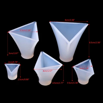

Triangular Pyramid Jewelry Making Tools Mold Pendant Silicone Resin Craft DIY