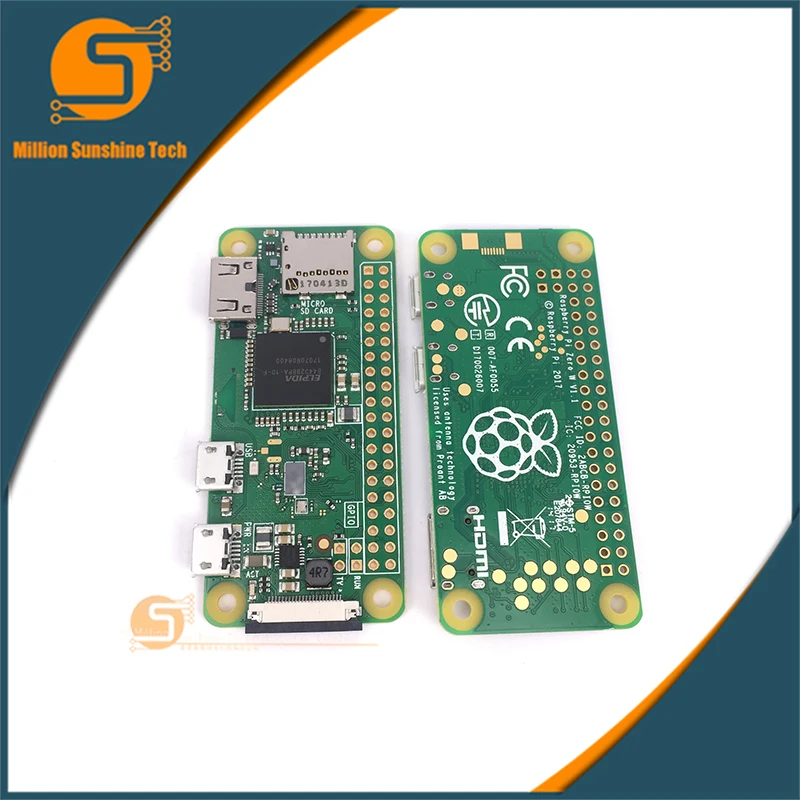 Новейший Raspberry Pi Zero W беспроводной Pi 0 с Wi-Fi и Bluetooth 1 ГГц cpu 512MB ram Linux OS 1080P HD видео выход