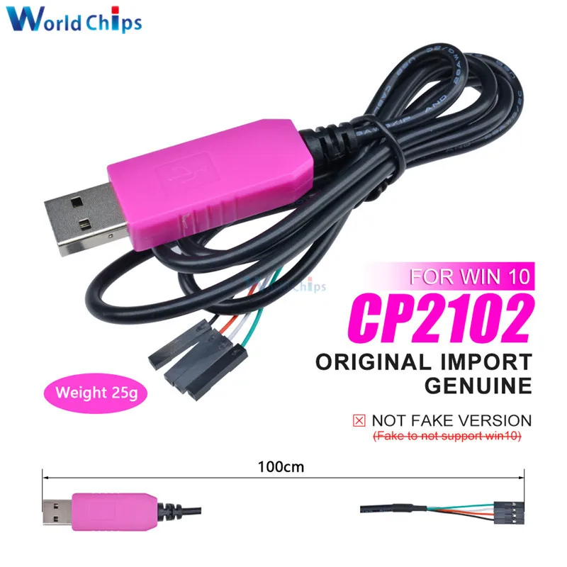 CP2102 USB к UART ttl кабель 1 м 4 Pin серийный адаптер скачать кабель модуль для Arduino 51 Raspberry Pi ARM для Win10