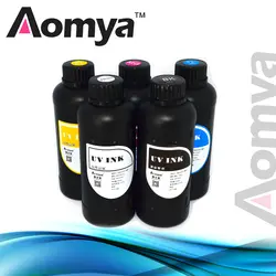 500 мл 5 бутылки/комплект Aomya Универсальный светящиеся в ультрафиолетовом свете чернила совместим с Epson планшетный УФ принтер