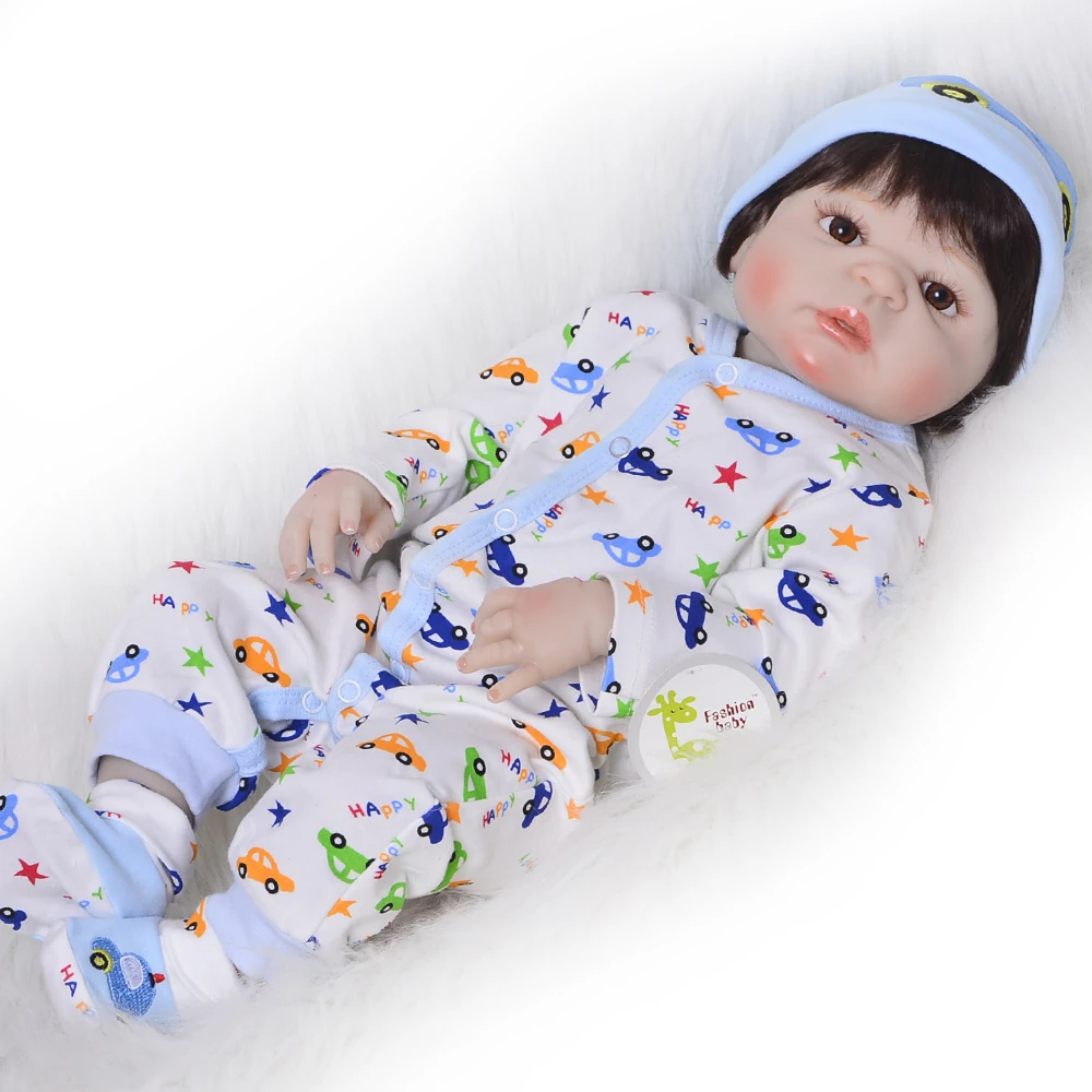 Boneca Bebes Reborn 23 57cm Full Silicone Vinyl Reborn Baby Boy