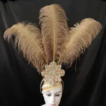 Латинские танцевальные аксессуары для самбы модные изысканные перья для шляпы деликатные танцевальные шоу аксессуары