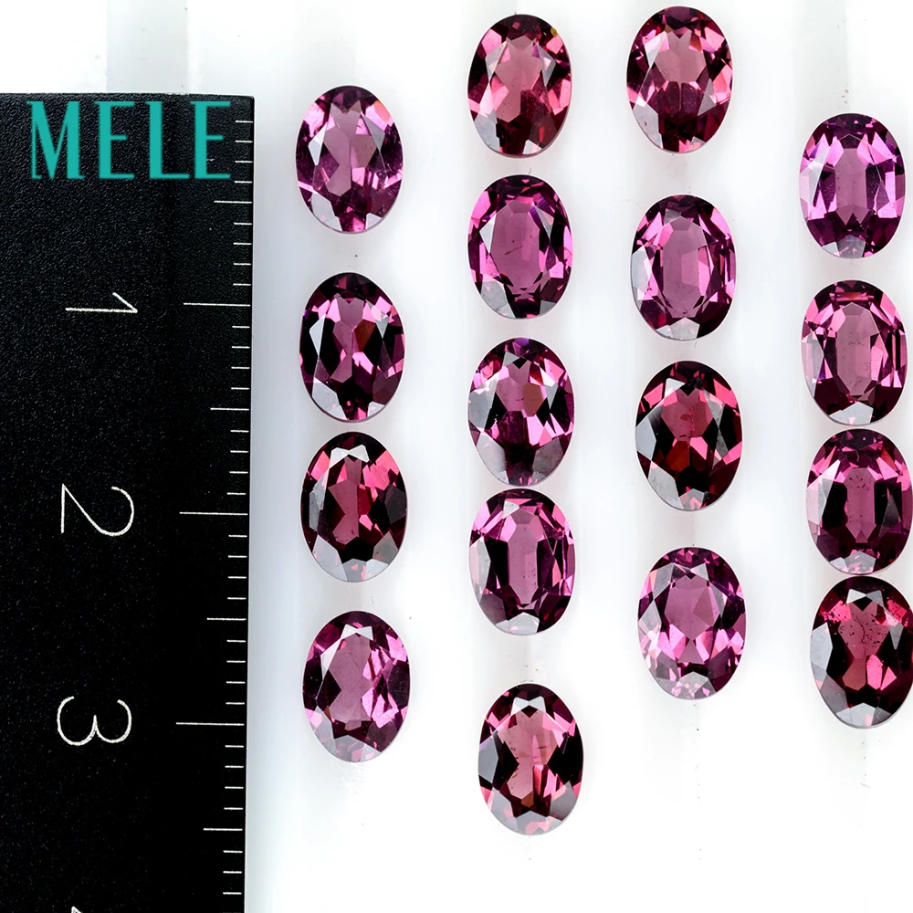 Gemstone Garnet 5X7mm 10Pcs Natural Pyrope Jewelry Making Red Garnet Oval Cut And Weight Diy Loose Gemstones With Hight Quality