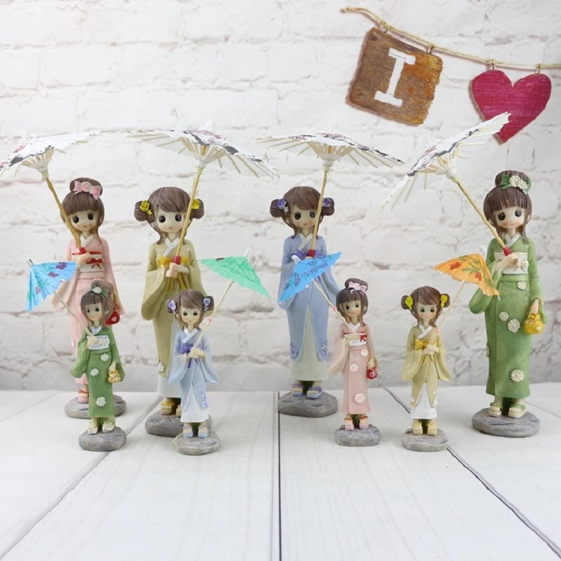 1 peças Figuras de Brinquedo Bonito Menina Do Guarda chuva Japonês Menina  14 24 cm Decoração Resina Figura de Ação Brinquedos a Beleza menina  Crianças Presentes| | - AliExpress