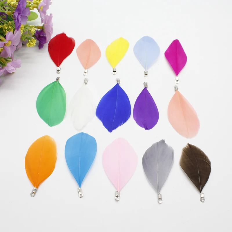 

Wholesale 20pc goose feather 5-8cm feather decorated mixed color feather decorative feather handicraft