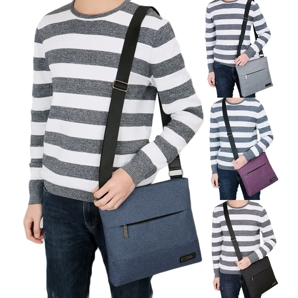 Men'S Bag Briefcase Oxford Solid Color Tote Laptop Shoulder Messenger Bags Work Business Black Gray 2018 New |
