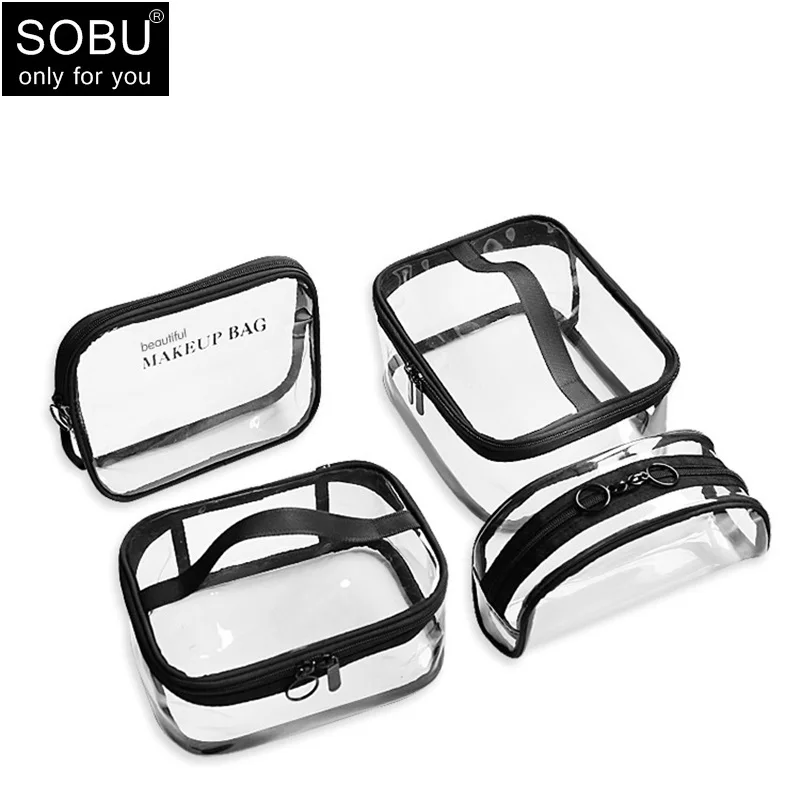 للماء شفافة PVC حمام التجميل حقيبة المرأة حافظة للمكياج السفر سستة ماكياج الجمال غسل المنظم أدوات الزينة تخزين عدة