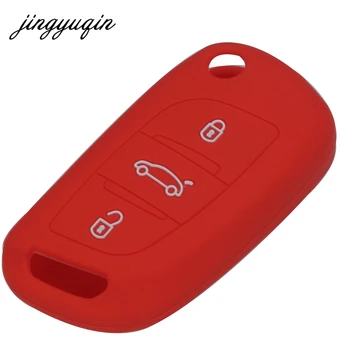 Keyforkess 30 pz/lotto copertura della cassa chiave dell'automobile del Silicone telecomando automatico Fob per Citroen C4L C5 DS 5LS solo per DS chiave originale - Jingyuqin 30 pz lotto copertura della cassa chiave dell automobile del Silicone telecomando automatico Fob