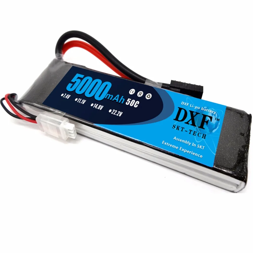 DXF RC грузовик 5000mAh 7 4 V 50C 100C 2S Lipo батарея для вертолета самолета лодки