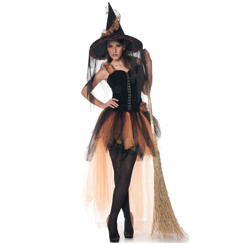 

2018 new sexy Witch Costume temperament Womens Magic Moment clothing party dress Adult witch cosplay costumes for halloween