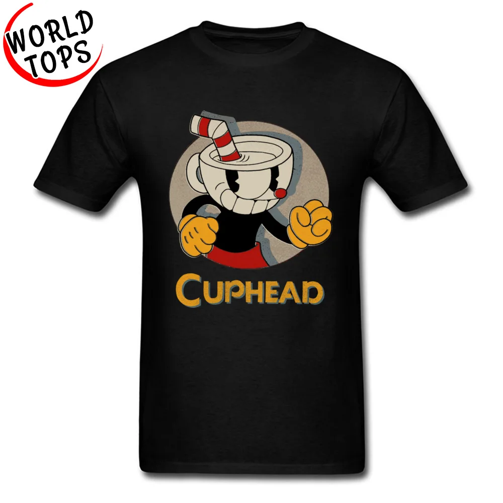 Summer Cuphead Fists Young T-shirts Coupons Summer/Autumn Short Sleeve Round Neck 100% Cotton Fabric Tops Tees Tops Shirts Cuphead Fists black