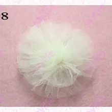 1000 шт., 3 дюйма, модная пачка и органза, изысканные банты для волос, разноцветные бант для волос для девочек, клипсы