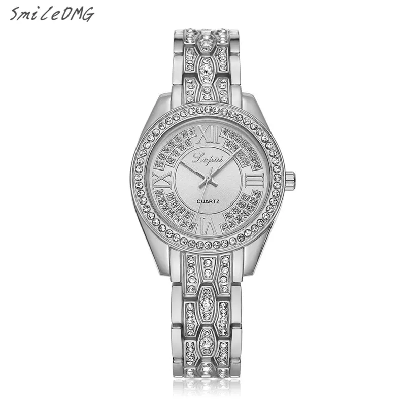 

High Quality Female Watch Rhinestone Bling Stainless Steel Crystal Women Quartz Wristwatch Watch Sale Free Shipping,Nov 25
