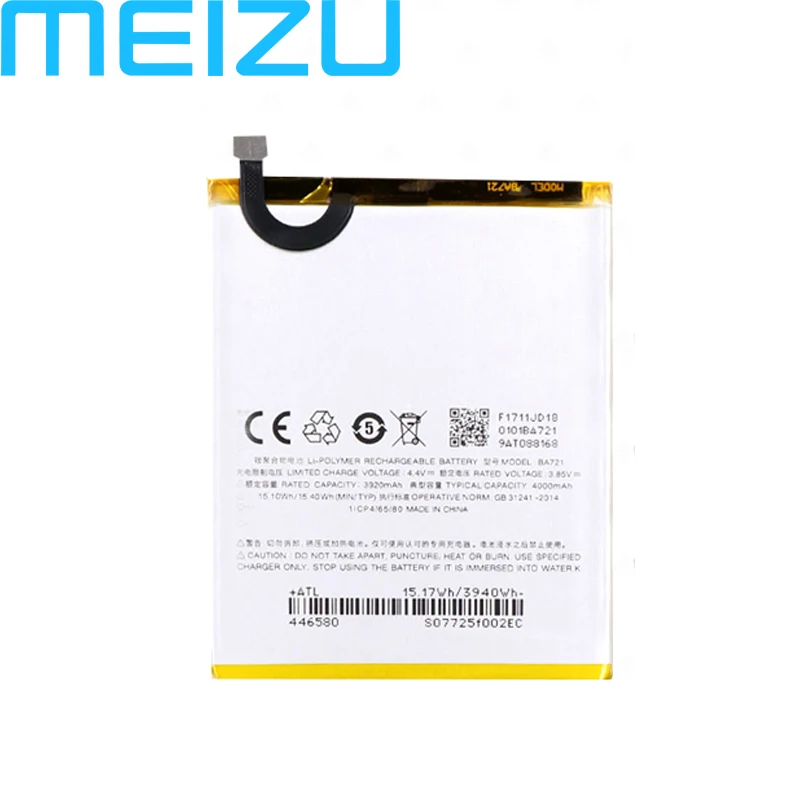 Meizu BT43C BA621 BA711 BA721 BA871 Батарея для Meizu Meilan NOTE 2 6 NOTE 5 6 M5 M6 M15 мобильного телефона+ номер для отслеживания