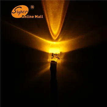 

20pcs 5MM Round Top 12v Pre-Wired Resistor yellow LED DC 20cm Emitting Diode DIY For car Lamp Wholesale Retail