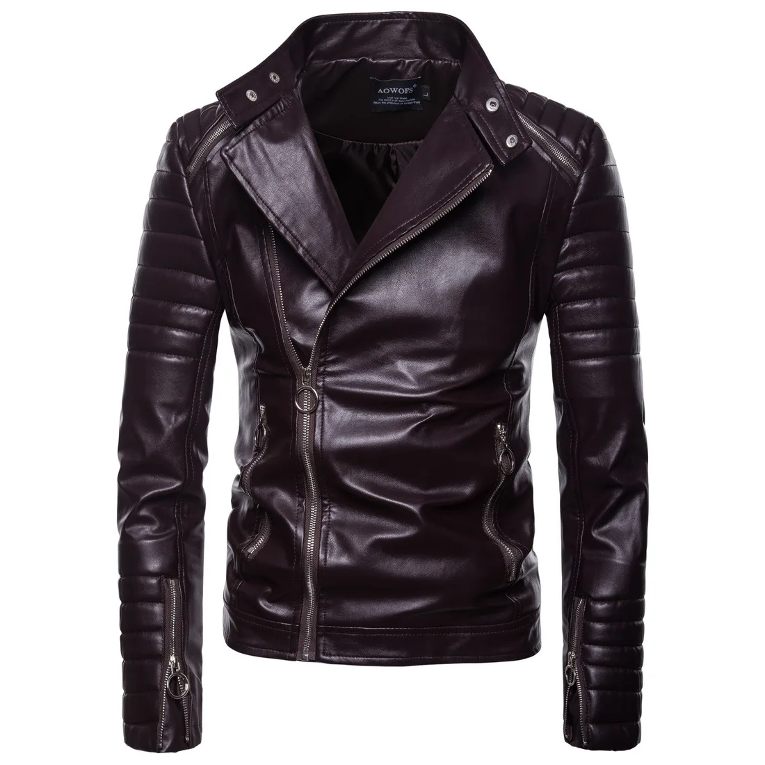 Высококачественная брендовая мужская кожаная куртка на молнии, Росомаха, повседневная куртка из искусственной кожи, Логан, куртка-бомбер, приталенное пальто, размер 5XL - Цвет: B033