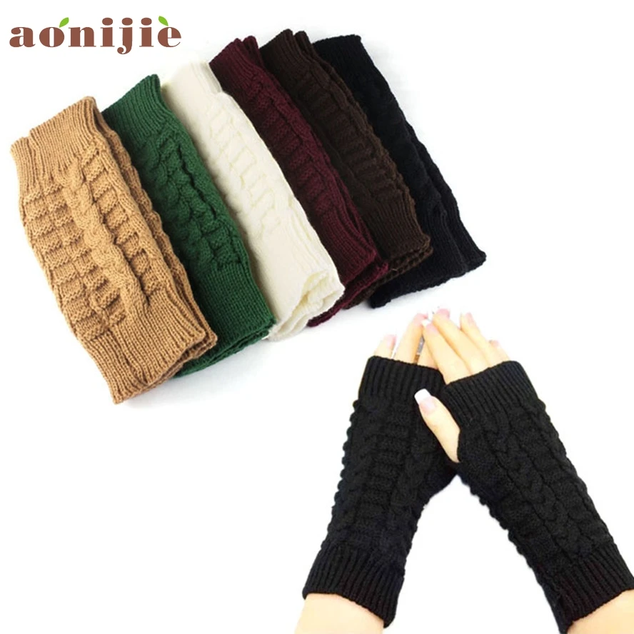 

Windproof Outdoor Sports Cycling Bicycle Gloves Mountaineering Racing Gloves Knitted Arm Fingerless Winter Gloves Unisex Jan5ZYP