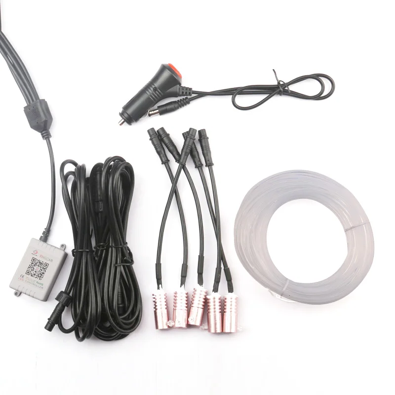 Car interior cold light atmosphere lamp led free modification atmosphere light car cold light sound control Headlight decoration