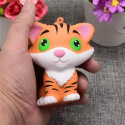 Мультфильм тигр Squeeze игрушки снятие стресса мини-Тигр для сжимания медленно распрямляющаяся ремни крем Потрясающие подарки дети смешные