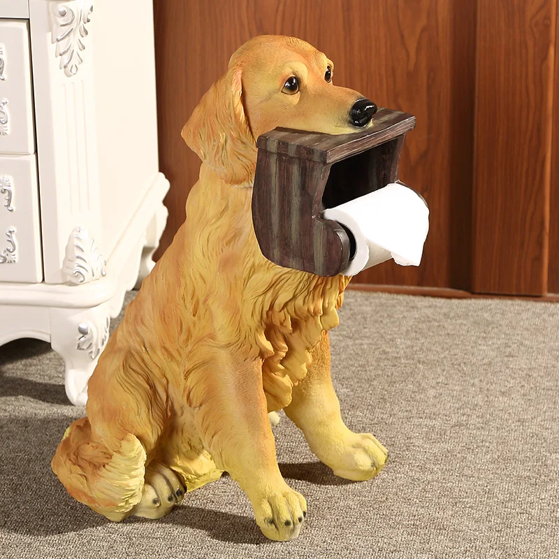 Креативный резиновый держатель для туалетной бумаги для собак, домашний декор, украшение для комнаты, для кухни, собаки, вертикальный держатель для бумажных полотенец