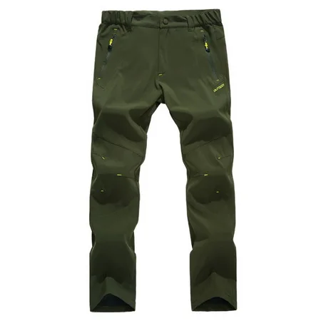 LoClimb/женские и мужские Походные штаны для кемпинга; сезон весна-лето; походные брюки для прогулок; водонепроницаемые спортивные брюки для альпинизма; AW120 - Цвет: men army green