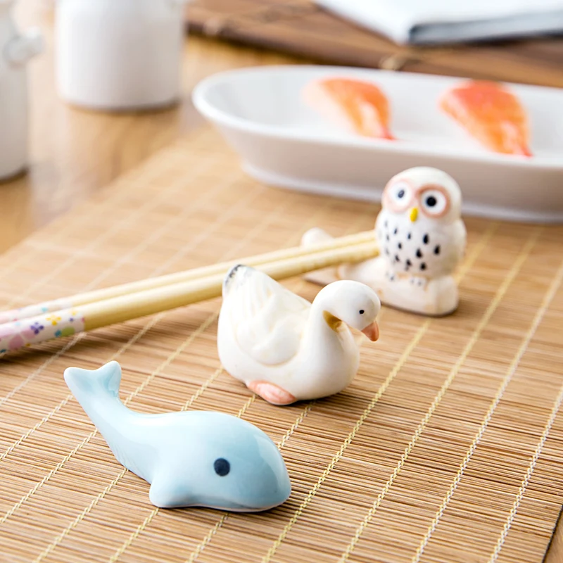 Buy 2pcs/Set Lovely animal shape chopsticks holder