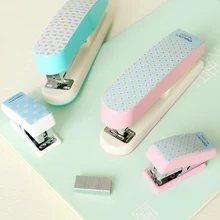 Мультфильм геометрический степлер Красочный Мода мини степлер для учащихся полезные мини-степлер скобы набор grapadora panda степлер мрамор