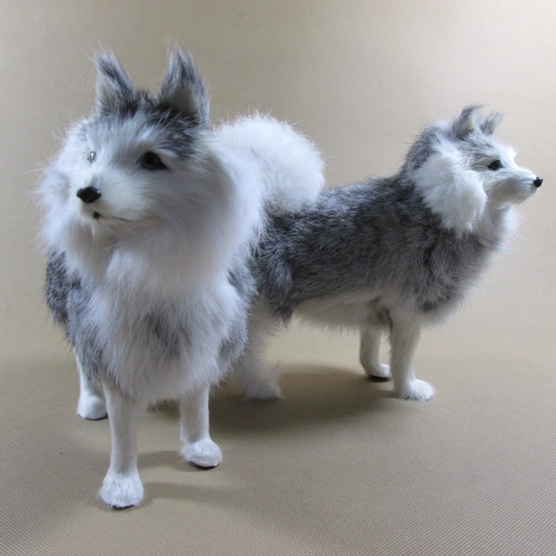 Dorimytrader Simulation Animals Dog Soft Realistic Husky Plush Toy Polyethylene & Furs Handicraft Home Decoration Doll Gift DY80029(5)