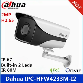 

Dahua IPC-HFW4233M-I2 2MP Starlight Camera IP67 IR 80M DH-IPC-HFW4233M-I2 IP camera with bracket