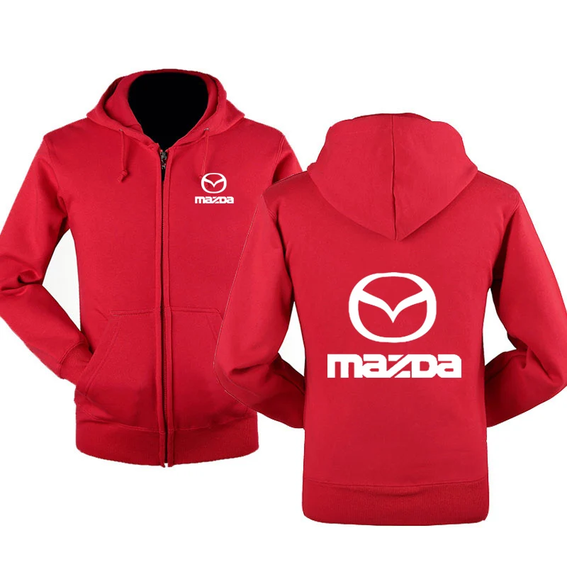 Новая мода Mazda толстовка с логотипом автомобиля капюшоном для мужчин весна осень