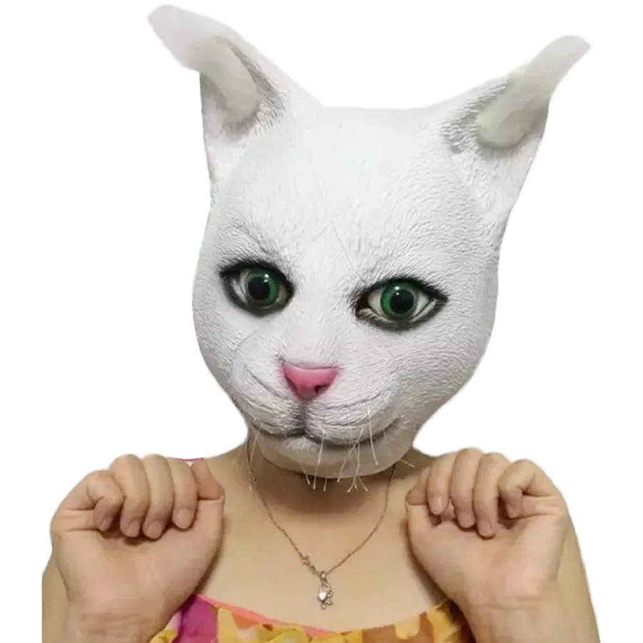 New Halloween Party Cosplay Adult Latex Kitten Kitty Fur Animal Pet